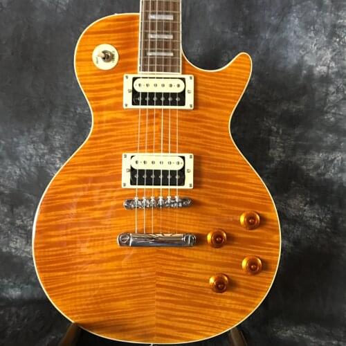 High quality electric guitar, maple flame, top quality zebra pickups guitar