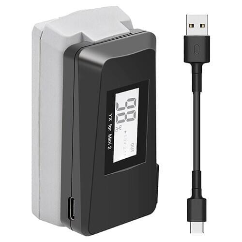 Mini 2 battery Charger USB Charger with Digital Display Screen type-c Port for dji mavic mini 2 drone Accessories