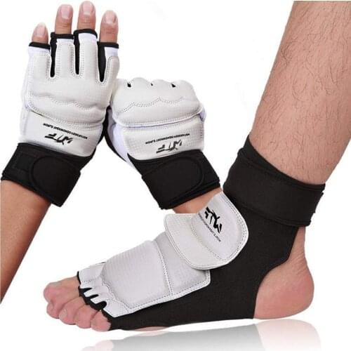 Adult child protect gloves Taekwondo Foot Protector Ankle WTF approved Support fighting foot guard Kickboxing boot Palm protect