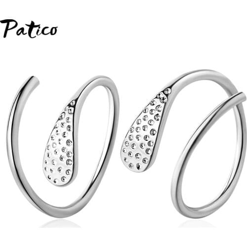 Top Brand 925 Sterling Silver Earrings Simple Wave Shape Minimalist Stud Earring For Women Girl Gifts Piercing Jewelry