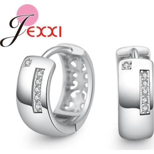 Elegant Fashion Brincos Ear Jewelry Cubic Zirconia Crystal Circle Hoop Earrings for Women Best Gift Piercing Accessories