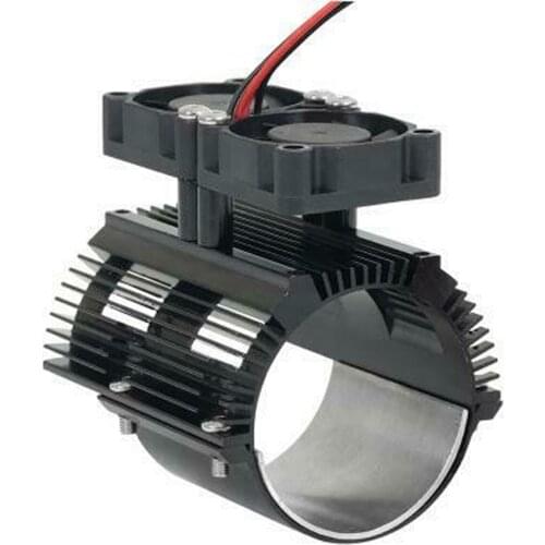 1/8 Double Fan Motor Cooling Radiator for E-REVO 41-43mm Engine 1/10 RC Car Heatsink RC Car SUMMIT Motor Spare Parts