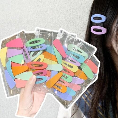 10pcs/lot Colorful BB Clips Candy Color Sweet Geometric Hair Clips Womwn Girls Hair Ornament Hairpin Barrette Hair Accessories