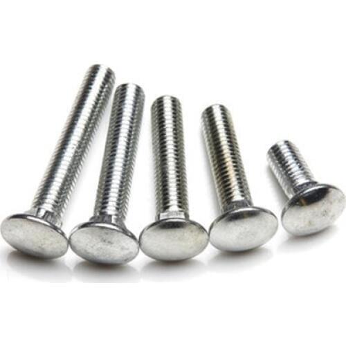 10Pcs M6x(10-70mm Length) Carriage bolt round head square neck screw shelf screws GB12 galvanized bolts