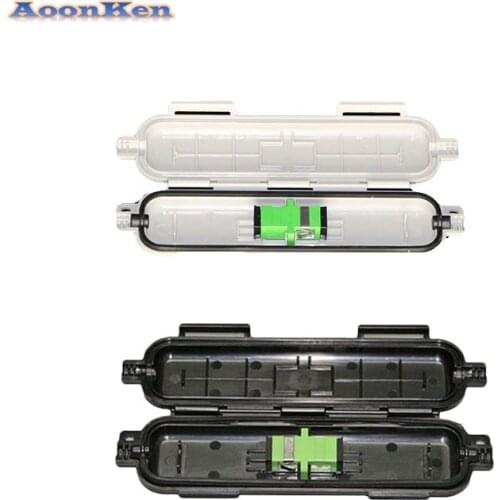 10 Pieces SC APC Fiber Protect Box White/Black Color SC APC SM FTTH Fiber Accessories Fiber Drop Cable Protection Box