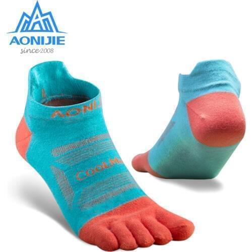 3 Pairs AONIJIE E4801 E4802 New Ultra Run Low Cut Athletic Five Toe Socks Quarter Socks Toesocks for Running Marathon Race Trail