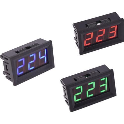 AC 30-500V 0.56" LED Digital Voltmeter Voltage Meter Volt Instrument Tool 2 Wires Red Green Blue Display 110V 220V DIY 0.56 Inch