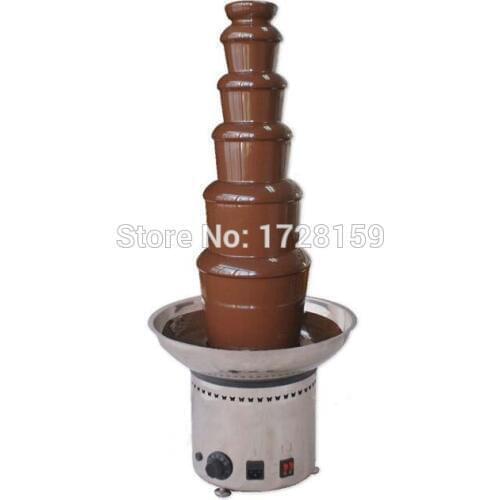 6 Tiers Height 82cm Dia 36cm 304# Stainless steel commercial chocolate fountain machine chocolate waterfall machine