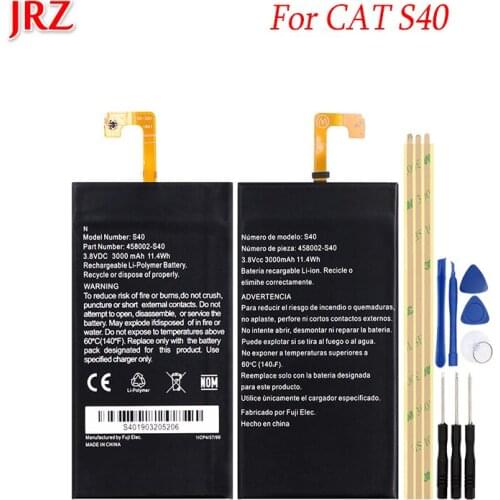 3000mAh For CAT S40 Battery Batterij Mobile Phone High Quality Replacement Batteria Batterie For CAT S40 AUCC + Tools Set
