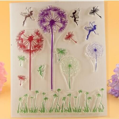 Scrapbook DIY Photo Album Card Rubber Chapter Transparent Seal Dandelion Fairy Clear Stamp 212