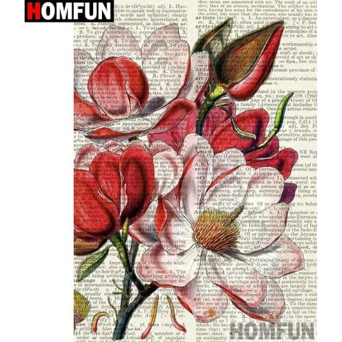 HOMFUN Full Square/Round Drill 5D DIY Diamond Painting "Flower landscape" 3D Embroidery Cross Stitch 5D Home Decor gift A17223