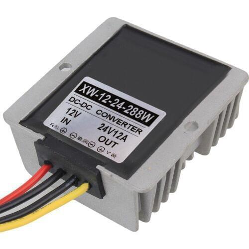 DC 12V Step-up To DC 24V 288W 12A Car Power Waterproof DC-DC Converter Regulator