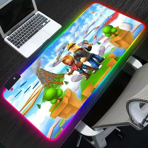 RGB Game Robloxes Keyboard Mouse pad tablet HyperX gamer Desk Mat alfombrillas de ratón xl Natural Rubber Mini Pc Speed mousepad