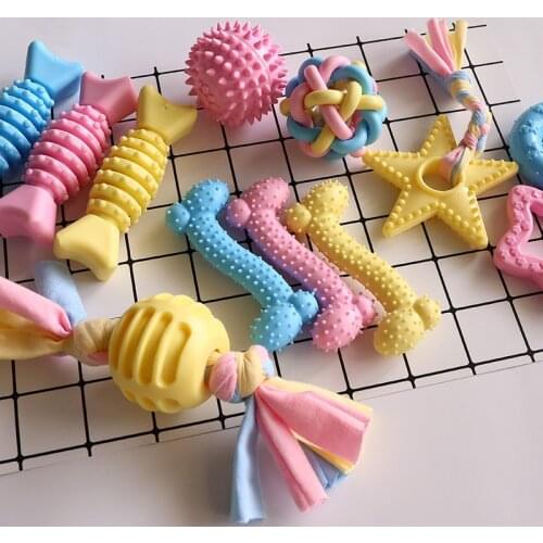 Pet Toys Bone Dog Chew Toys Bite-Resistant Puppy Cat Teething Clean Training Toy for Small Dogs French Bulldog Chihuahua