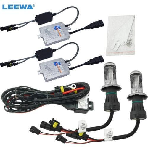 LEEWA 1set Car Headlight AC 12V 55W H4 HID Xenon Bulb Hi/Lo Beam Bi-Xenon Bulb Light Slim Ballast HID Kit #CA4485