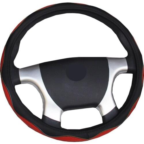 Fashion Car Steering Wheel Cover Wrap Non-slip For 36 38 40 42 45 47 50 CM Big Truck Bus Van Lorry Rainbow Thread Car Styling