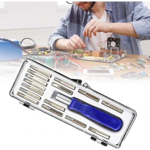 16Pcs Screwdriver Set High Hardness Anti-corrosion Repairing 16 in 1 Bit Set Portable Screwdriver Kit for House Decoration Hot