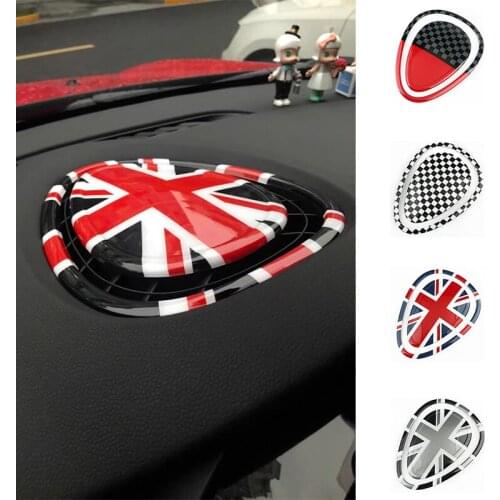 Union Jack Car UV Protected Dashboard Vent Cover Emblem Sticker For Mini Cooper S JCW F55 F56 F57 Auto Styling Accessories