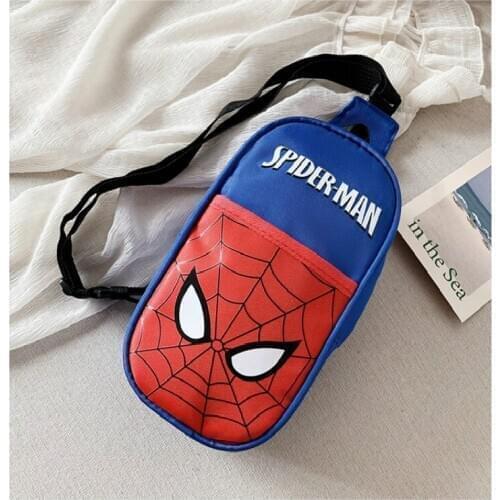 Disney new mickey mouse childrens casual minnie messenger bag boy shoulder bag children cartoon spiderman chest small bag