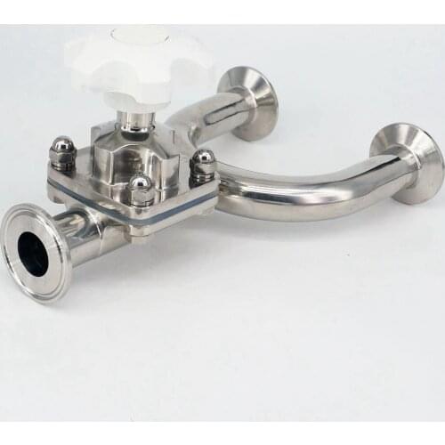 3/4" 19mm 316L Stainless Steel 1.5" Tri Clamp Sanitary U type Diaphragm Valve Homebrew