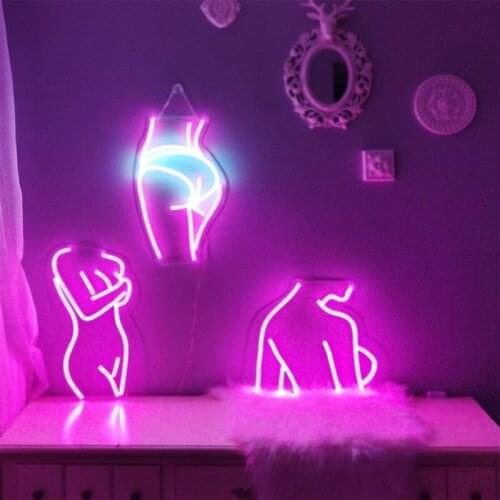 Sexy Neon Light Signs DC12V Tube LED Lights DIY Neon Sign Colorful Rainbow Led Light for Christmas Wedding Home Wall Decor