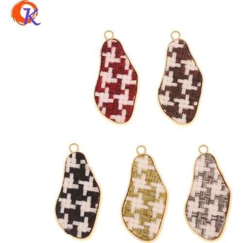 Cordial Design 50Pcs 17*33MM Jewelry Accessories/DIY Charms Making/Hand Made/Fabric Effect/Irregular Shape/Earring Findings