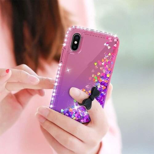 Gradient Liquid Quicksand Case For iPhone 11 Pro Max XR X XSmax SE 6 6S 7 8 Plus iPod Touch 5 Diamond Glitter TPU Silicone Cover