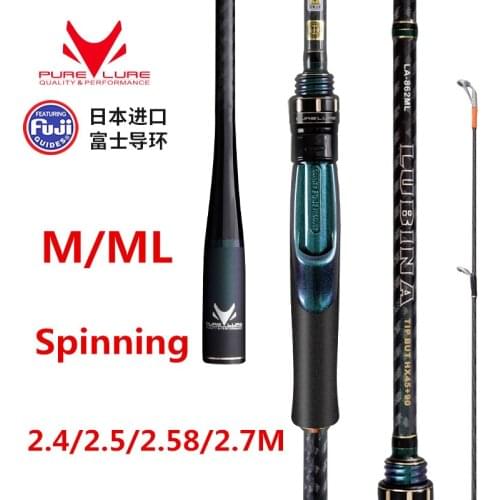 2020 New Fuji M ML Power Lure Rods 2.4m2.58m2.7m Import high Carbon Ultralight Fast Tuning Long Shot Spinning Lure Fishing Rods