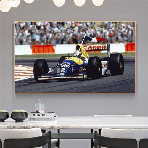 Supercars Vintage Car Auto F1 Race Car Nordic Poster Wall Art Picture Print Canvas Painting For Boy Room Office Bedroom Unframed