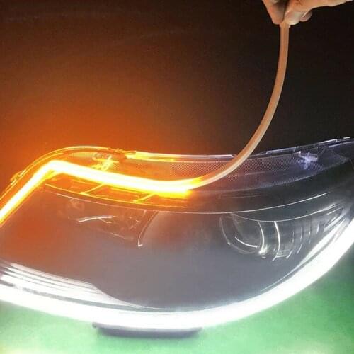 Lamp Signal Light Strip Bulb Amber Sequential Flexible DRL For Headlight Accessory