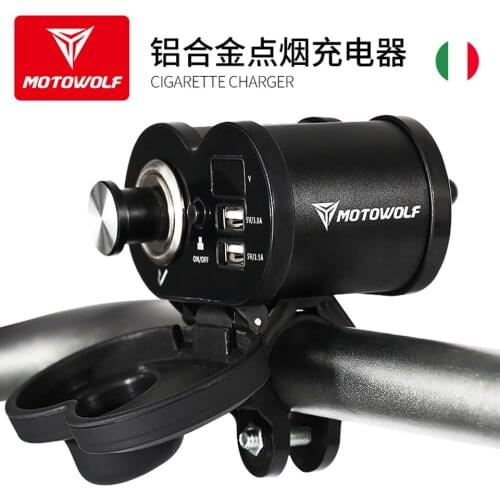 Universal Motorcycle/Electric-bike Cigarette lighter 12V Waterproof fast charge USB Charger With Switch Voltmeter Accessories