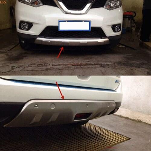 High-quality stainless steel front and rear bumpers guard anti-scratch protection car accessories For Nissan X-Trail 2014-2019