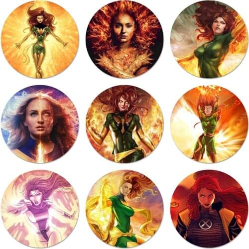 X man Jean Grey Icons Pins Badge Decoration Brooches Metal Badges For Clothes Backpack Decoration 58mm