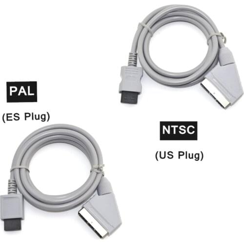 1.8m RGB Scart Video TV AV Cable Cord Compatible with WII NTSC / PAL / Game Console Dropship