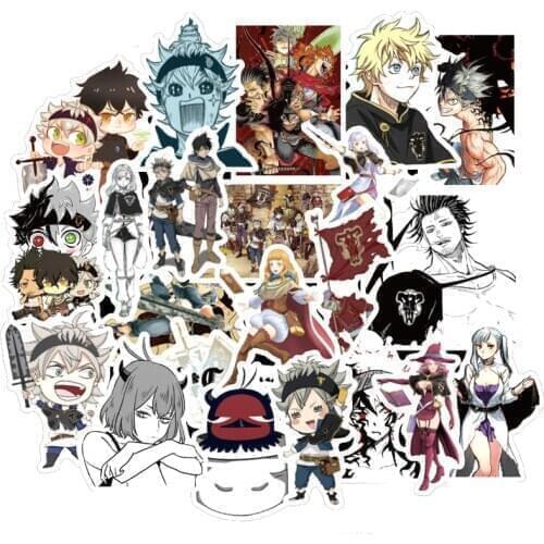 10/30/50pcs/pack Japanese anime Black Clover Stickers For Skateboard Helmet Gift Box Computer Notebook Car Childrens Toys Etc
