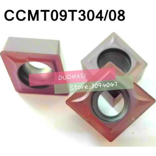 10pcs CCMT09T304/CCMT09T308 Carbide CNC inserts,CNC lathe tool,apply to stainless steel and steel processing for SCLCR/SCKCR
