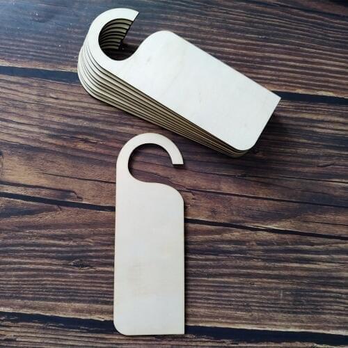 10pcs Door Hangers Wooden Sign Shape Plain Blank Craft Supplies Plaque Decoration Wood Natural Rustic Ornaments Decors