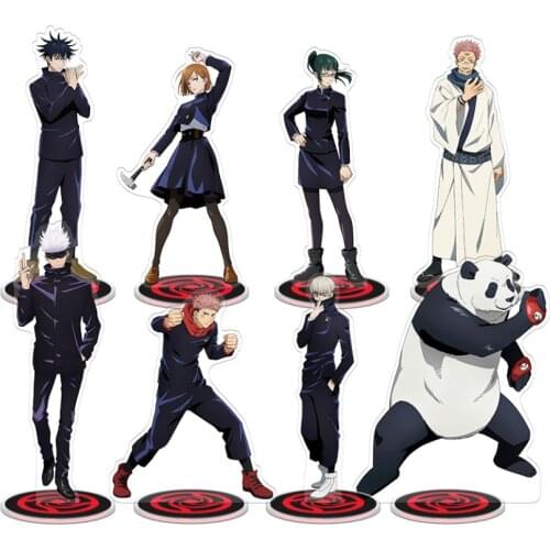 10 Pcs/Lot Anime Jujutsu Kaisen Acrylic Stand Figure Fushiguro Megumi Yuji Itadori Gojou Satoru Big Desktop Model Toy Gifts 21cm