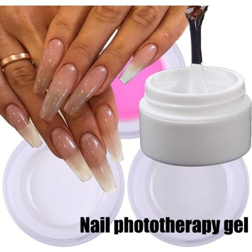 15ml Nail Art Phototherapy Glue Nail Extension Gel Quick Build Acrylic Light White UV False Extension Adhesive Phototherapy Glue