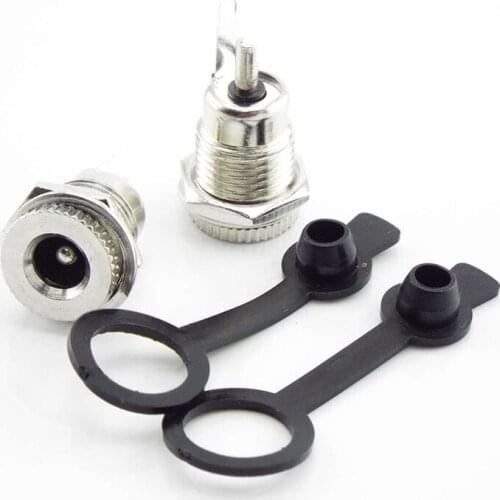 5/10 Pairs DC-099 5.5 mm x 2.5mm DC Power Jack Socket Female Plug Panel Terminal Blocks Adapter Mount Connector Metal Open Hole