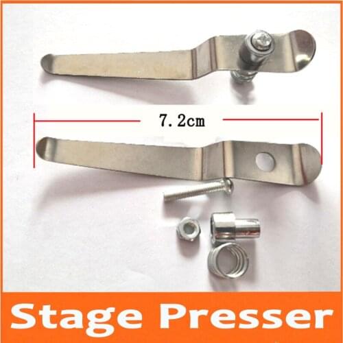 7.2cm Stereomicroscope Biological Microscope Stainless Steel Tablet Specimen Slides Working Stage Presser Holder Slides Clips