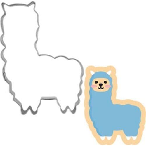 Alpaca Cookie Cutter Stainless Steel Biscuit Cut Mold Baking Fruit Cut Cake Mold Embossing Printing Die
