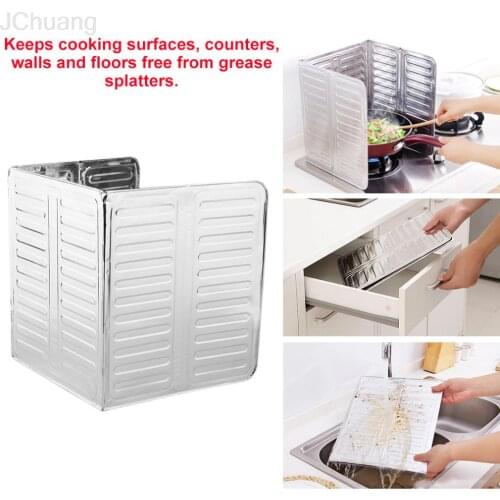 Aluminum Frying Pan Oil Splash Screen Cover Non-stick foldable Kitchen Cooking Frying Oil Splash Guard Board Kitchen Tools