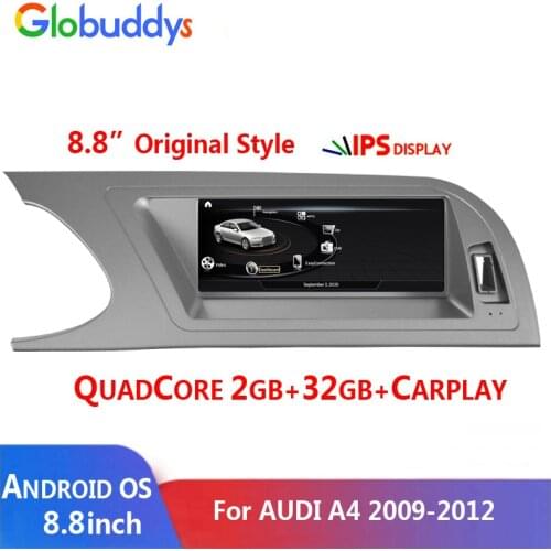 Android 10,IPS 8.8inch,A4 GPS Multimedia,CarPlay For Audi A4 A5 A4L 2009-2012,Original Style,1080P DVR Support