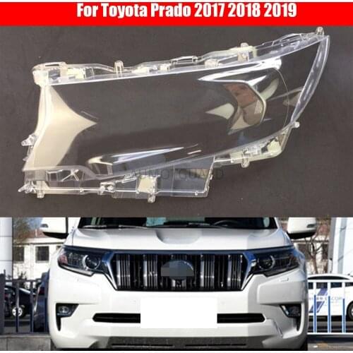 Car Headlight Lens For Toyota Prado 2017 2018 2019 Headlamp Cover Car Replacement Front Transparent Auto Shell
