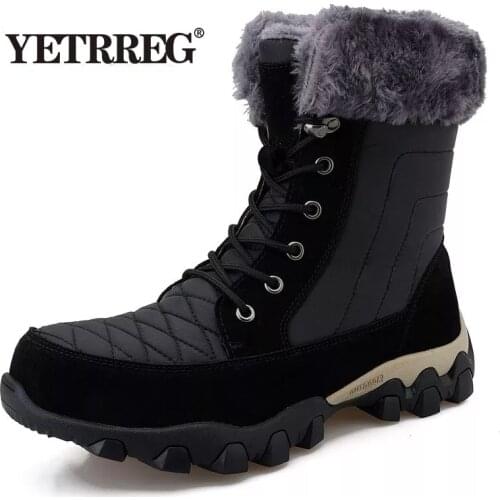 Brand Winter Men Boots Plush Super Warm Snow Boots for Men Sneakers Men Waterproof Ankle Boots Outdoor Men Shoes Botas Hombre
