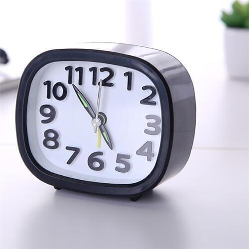 Mini Alarm Clock Rectangle Small Bed Compact Travel Quartz Beep Alarm Clock Travel Clocks Children Student Desk Watch Clock J30
