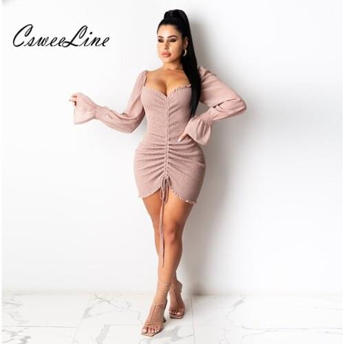 CsweeLine Long Sleeve Summer Dresses