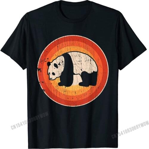 Panda Retro Vintage Style 60s 70s Men Women Bear Lover T-Shirt Camisas Men Tops & Tees For Men Cotton Top T-Shirts Print Rife