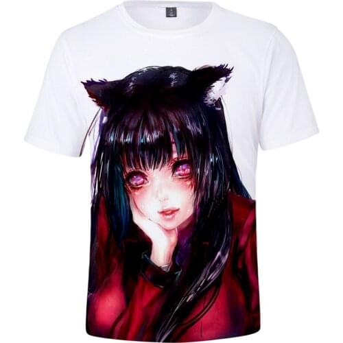 2021 Japanese Anime Kakegurui 3D Short Sleevers T-shirt Men / Women Pullovers Unisex Sportswear Dropshipping Casual Tops